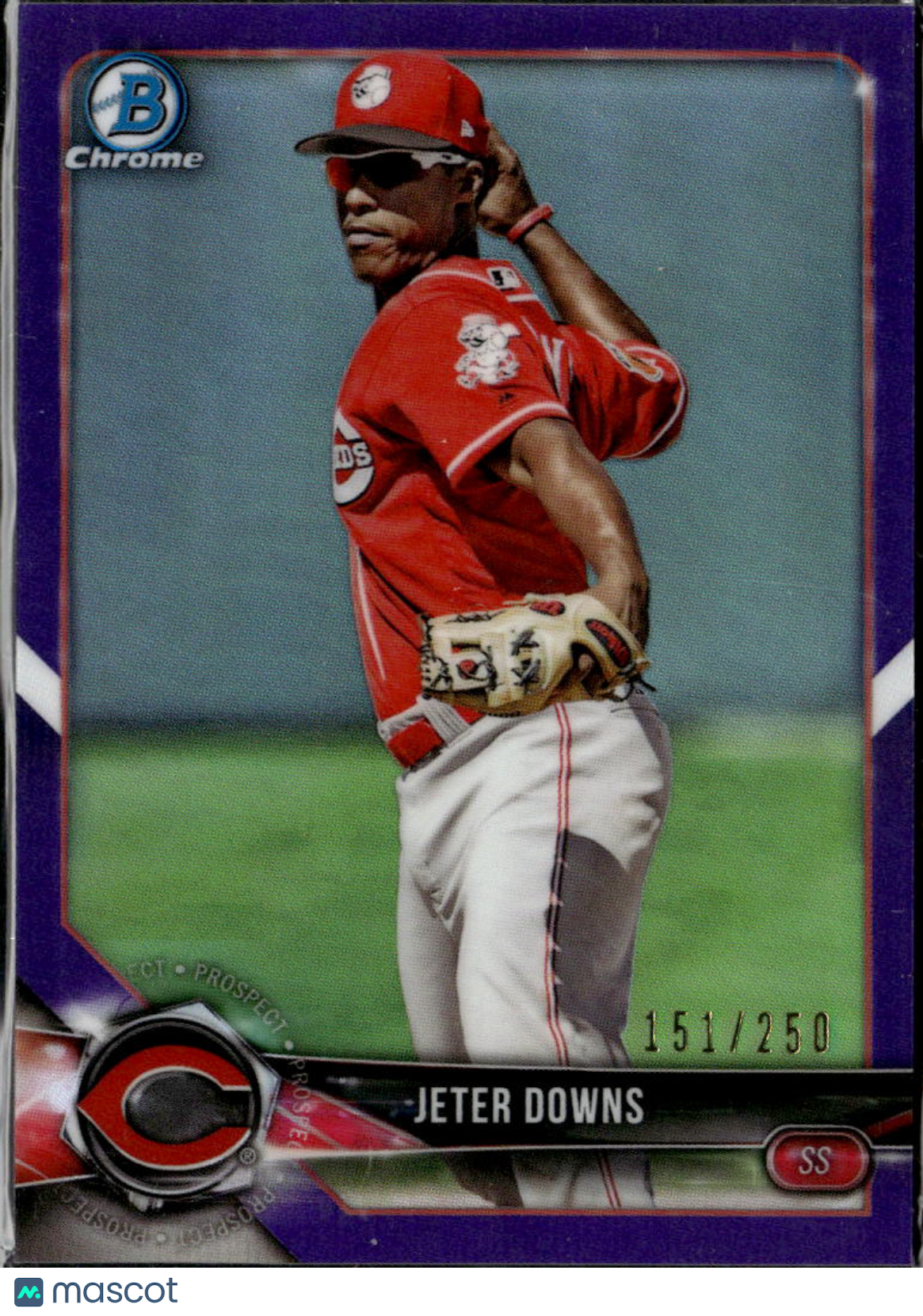 Jeter Downs 2018 Bowman Chrome Purple /250 Cincinnati Reds