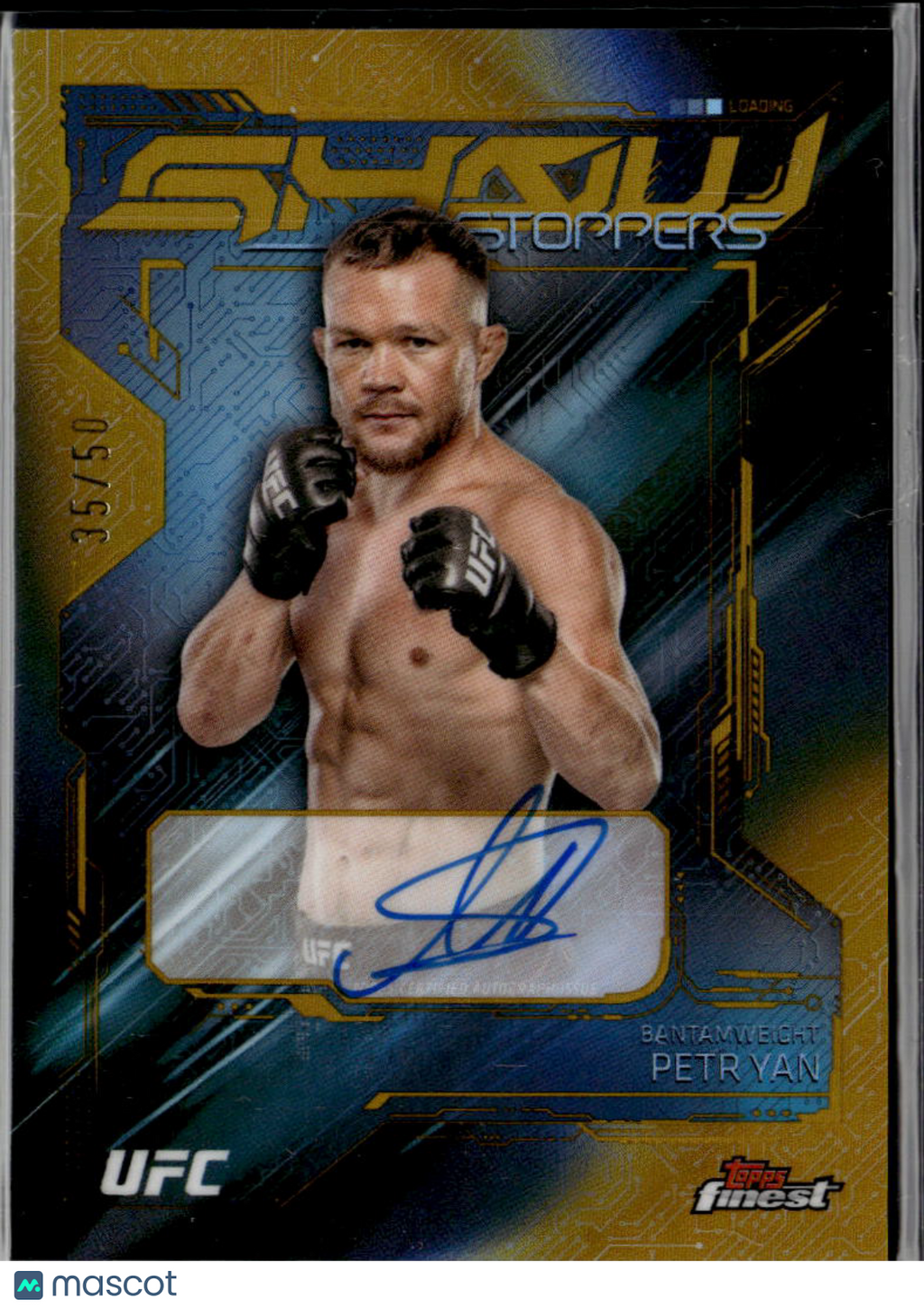 Petr Yan 2025 Topps Finest GOLD Auto Autograph UFC MMA 35/50