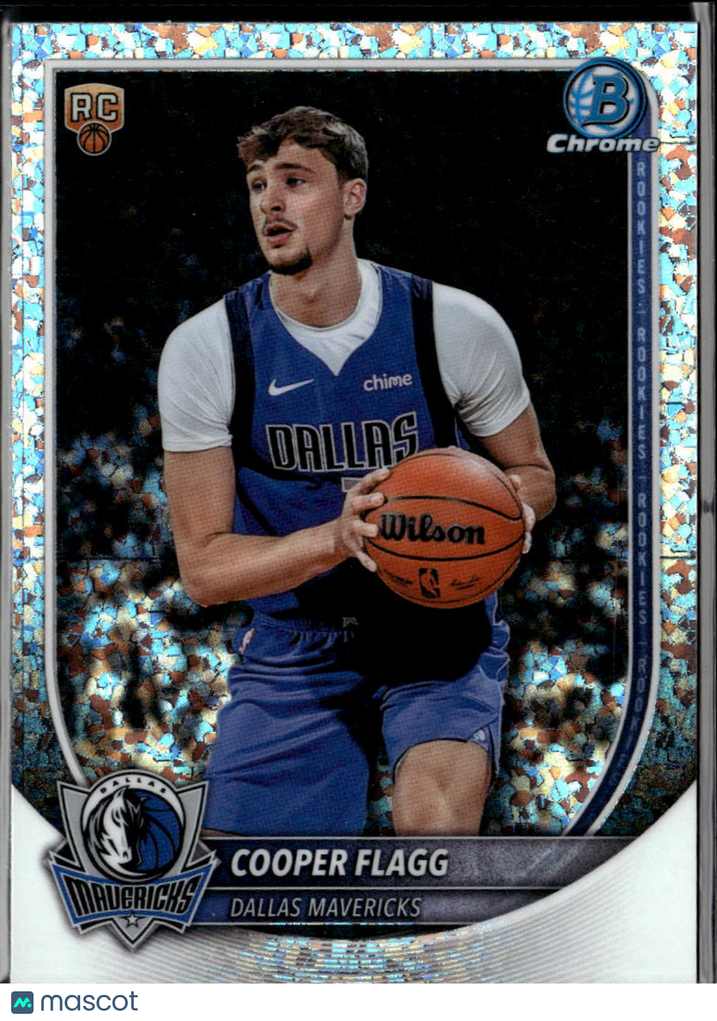 Cooper Flagg 2025 Bowman Chrome Mini Diamond Refractor Rookie Dallas Mavericks