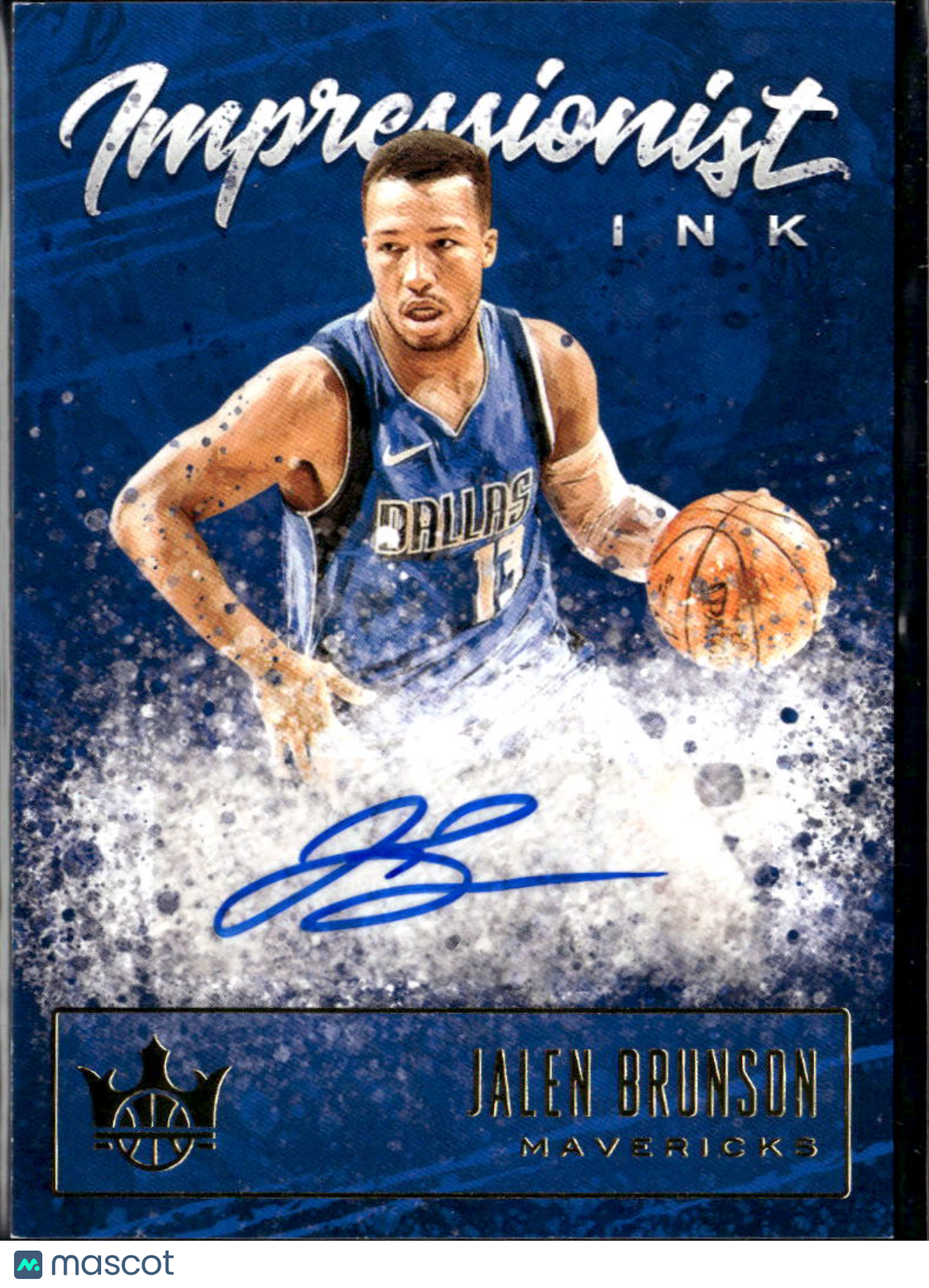 Jalen Brunson 2019-20 Court Kings Impressionist Auto Autograph /149 Mavericks