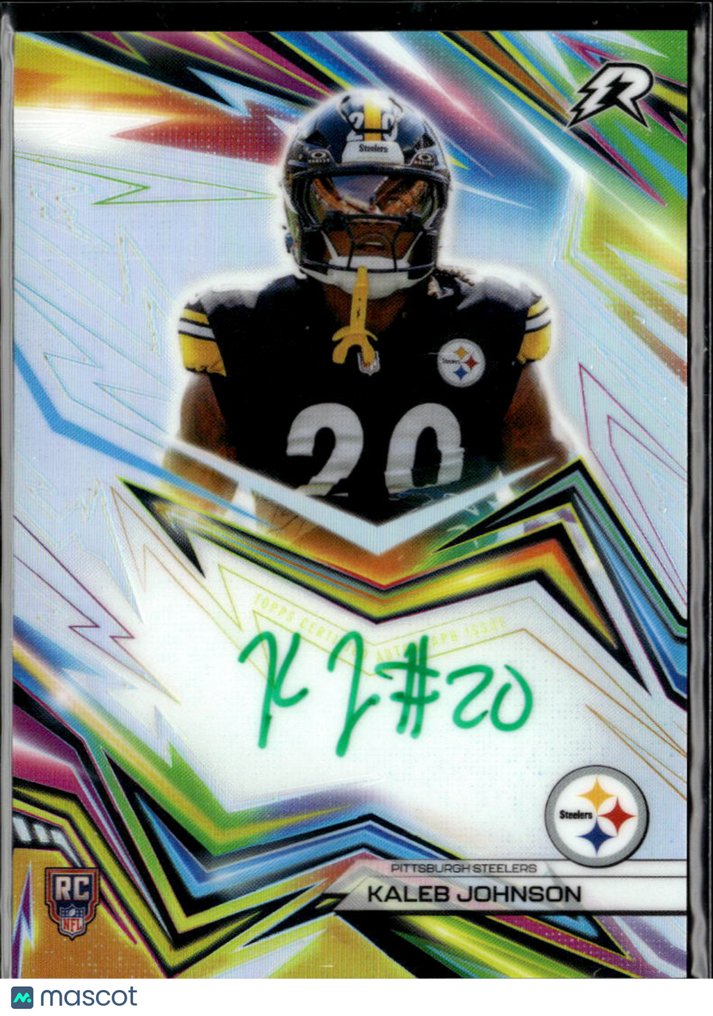 Kaleb Johnson 2025 Topps Resurgence Auto Autograph RC Pittsburgh Steelers