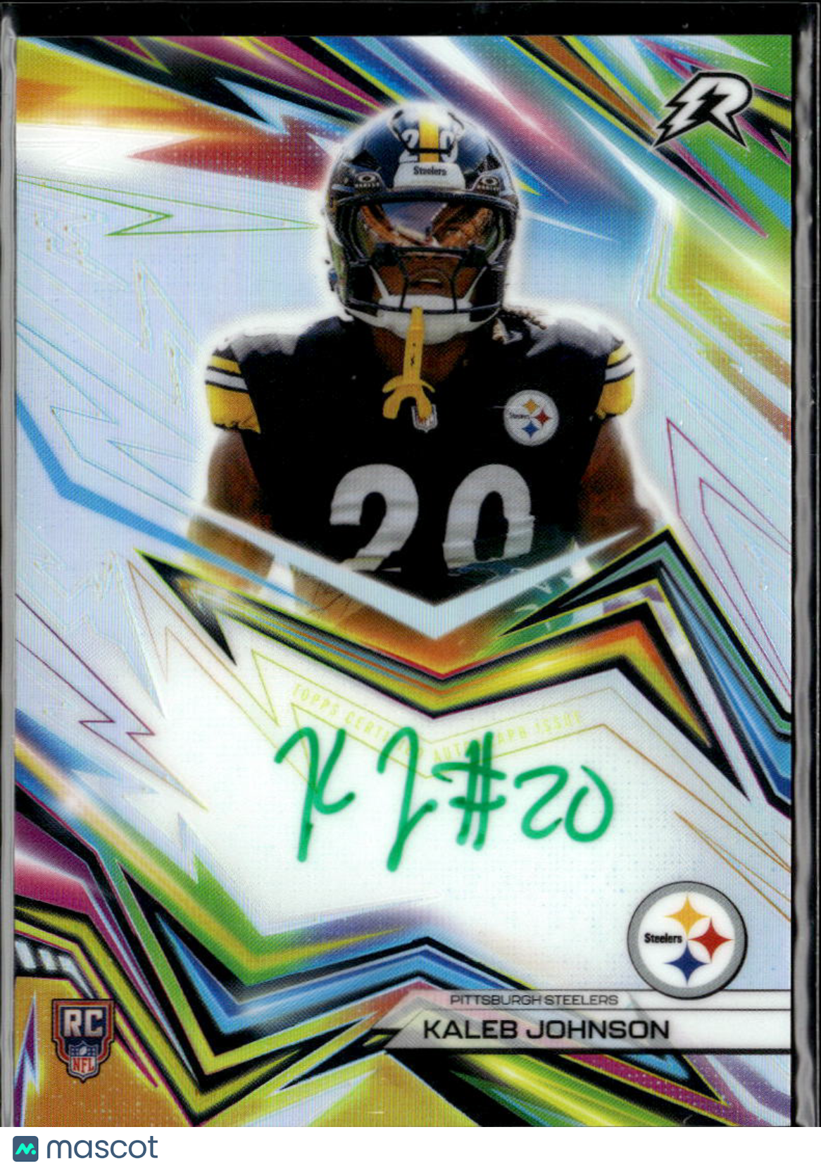 Kaleb Johnson 2025 Topps Resurgence Auto Autograph RC Pittsburgh Steelers
