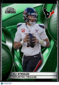 C.J. Stroud 2025 Topps Chrome Black Green Refractor 38/99 Houston Texans