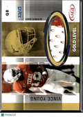 Vince Young 2006 SAGE GOLD 2 Color Jersey Patch RC 23/25 Texas Longhorns