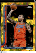 Jaylin Williams 2025 Topps Chrome Sapphire GOLD Refractor 47/50 OKC Thunder