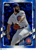 Jake Arrieta 2021 Topps Chrome Update Blue Sapphire Refractor Chicago Cubs