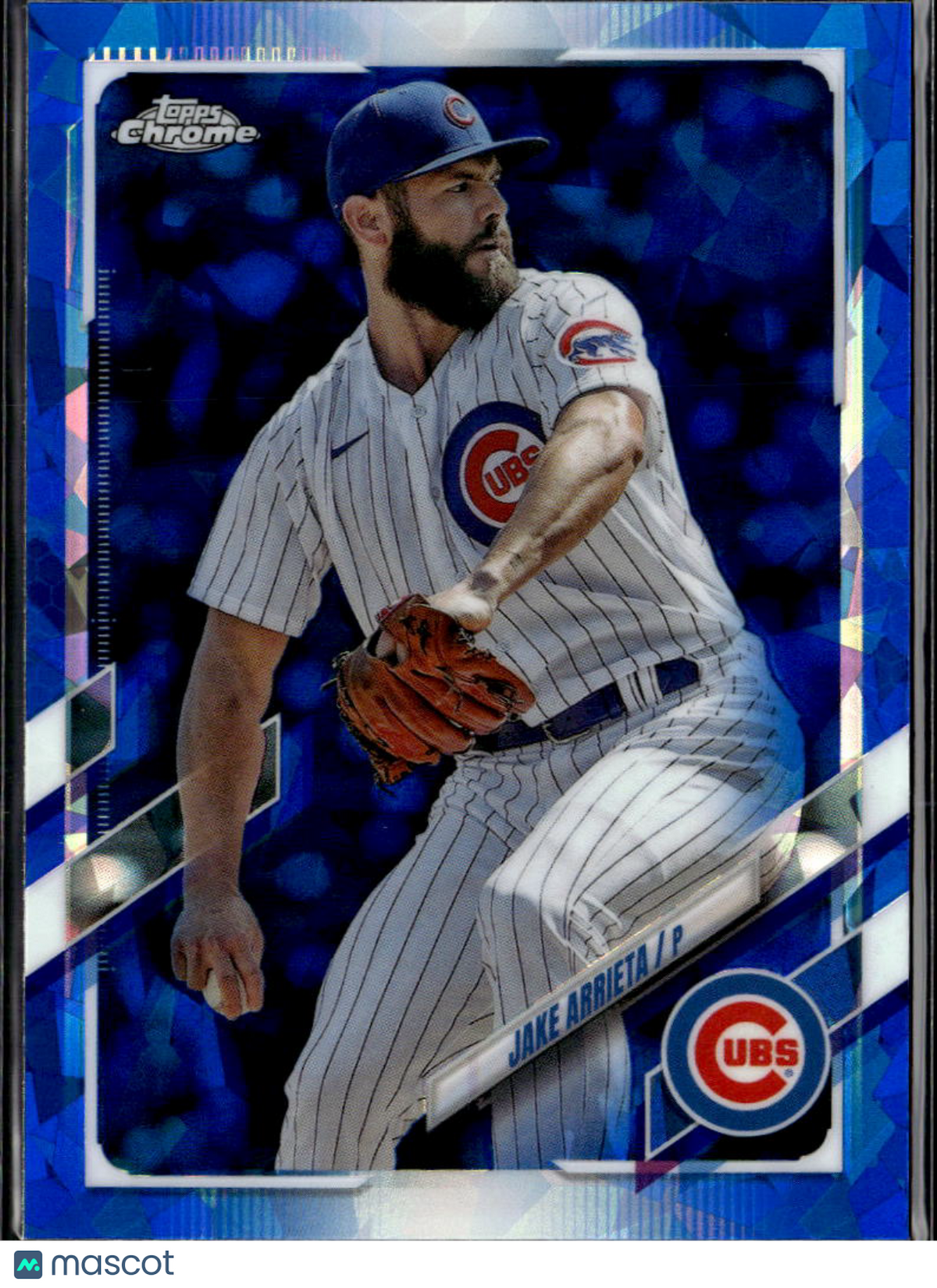Jake Arrieta 2021 Topps Chrome Update Blue Sapphire Refractor Chicago Cubs