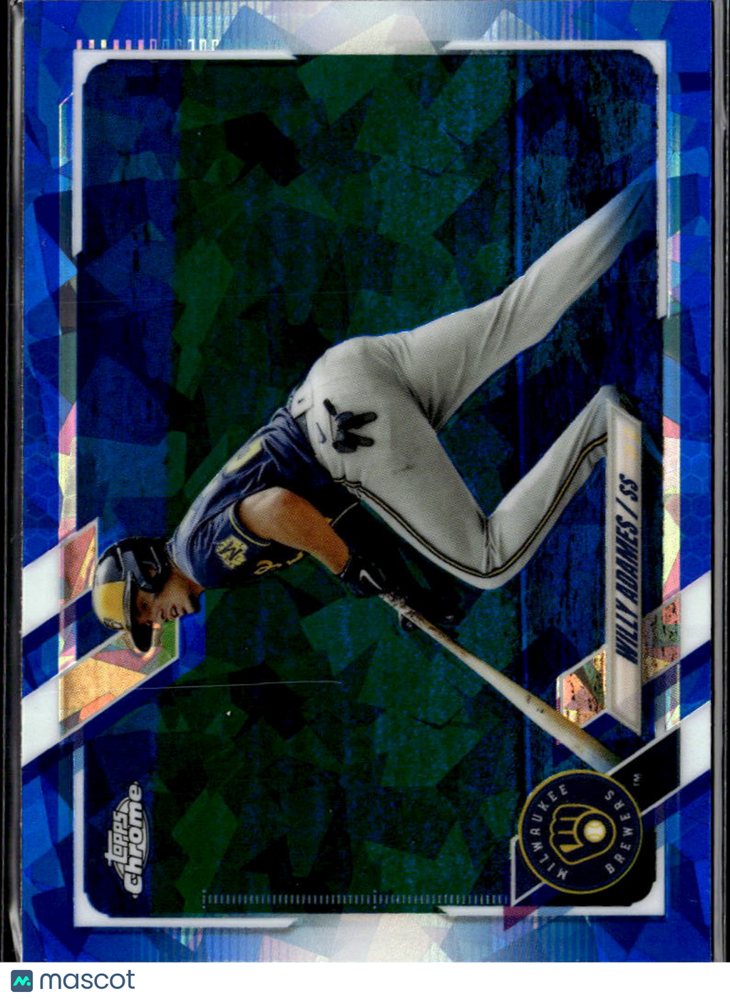Willy Adames 2021 Topps Chrome Update Series Sapphire Milwaukee Brewers
