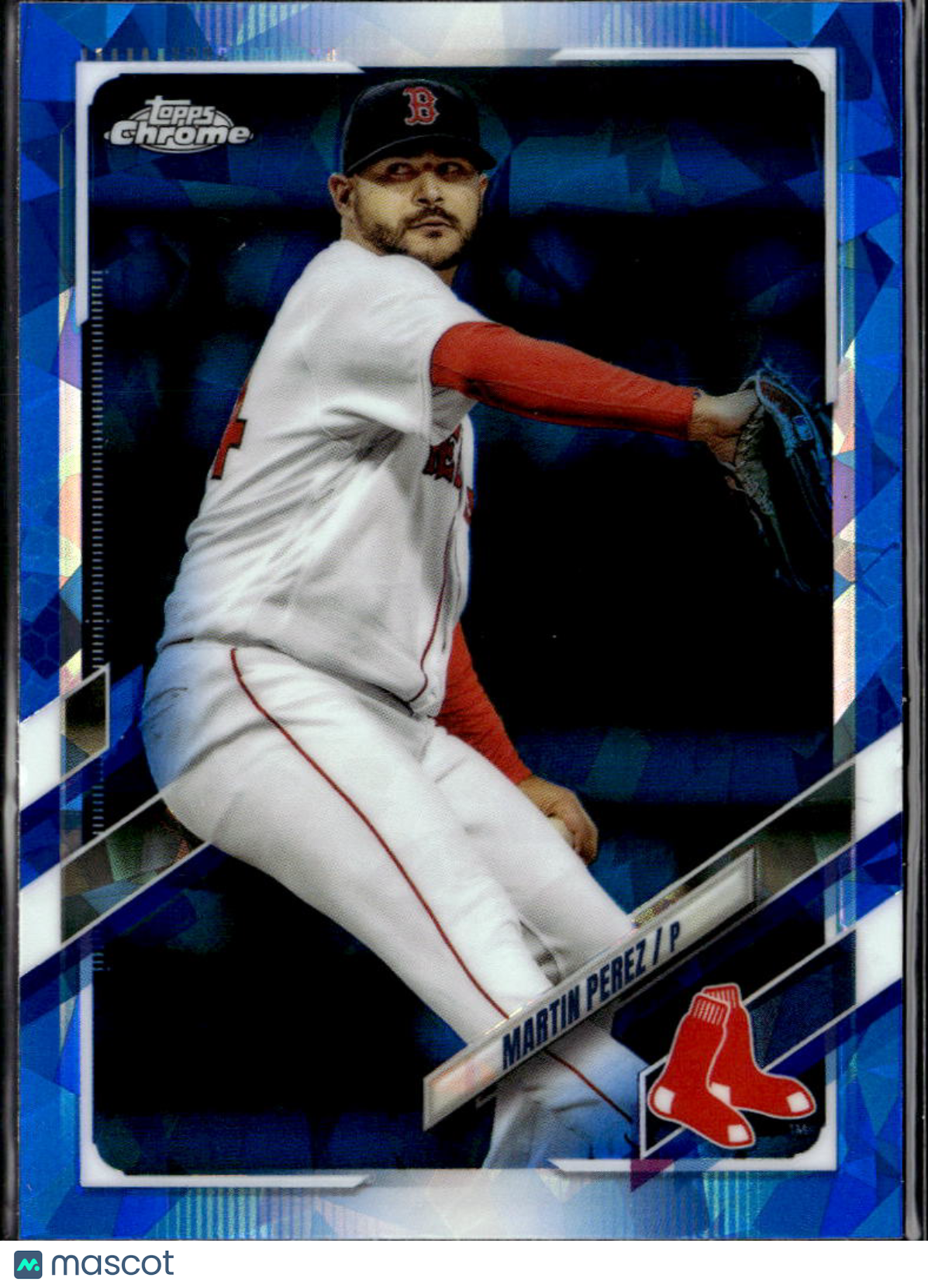 Martin Perez 2021 Topps Chrome Update Series Sapphire Boston Red Sox