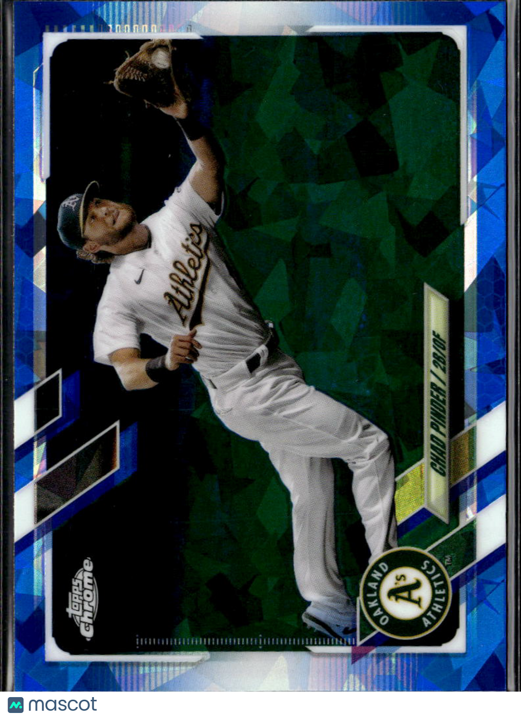 Chad Pinder 2021 Topps Chrome Sapphire Update Oakland Athletics