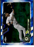 Chad Pinder 2021 Topps Chrome Sapphire Update Oakland Athletics