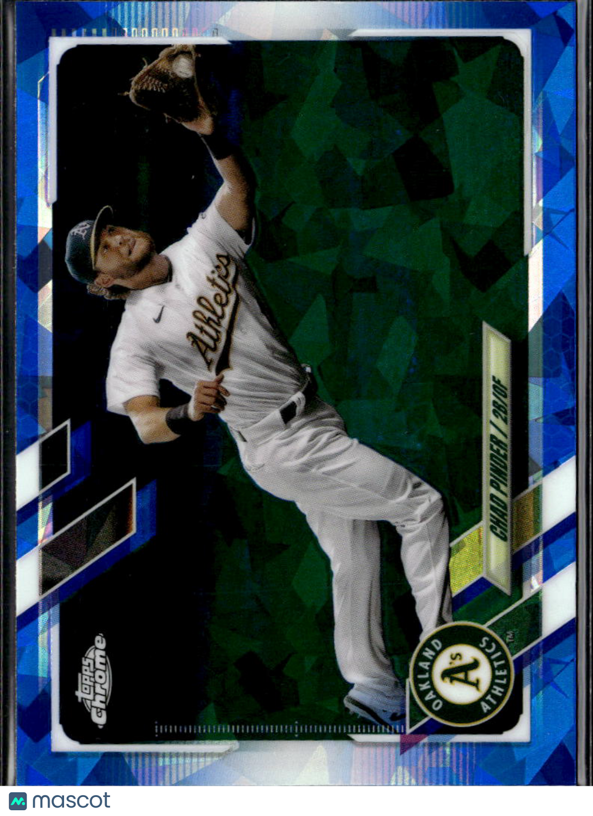 Chad Pinder 2021 Topps Chrome Sapphire Update Oakland Athletics