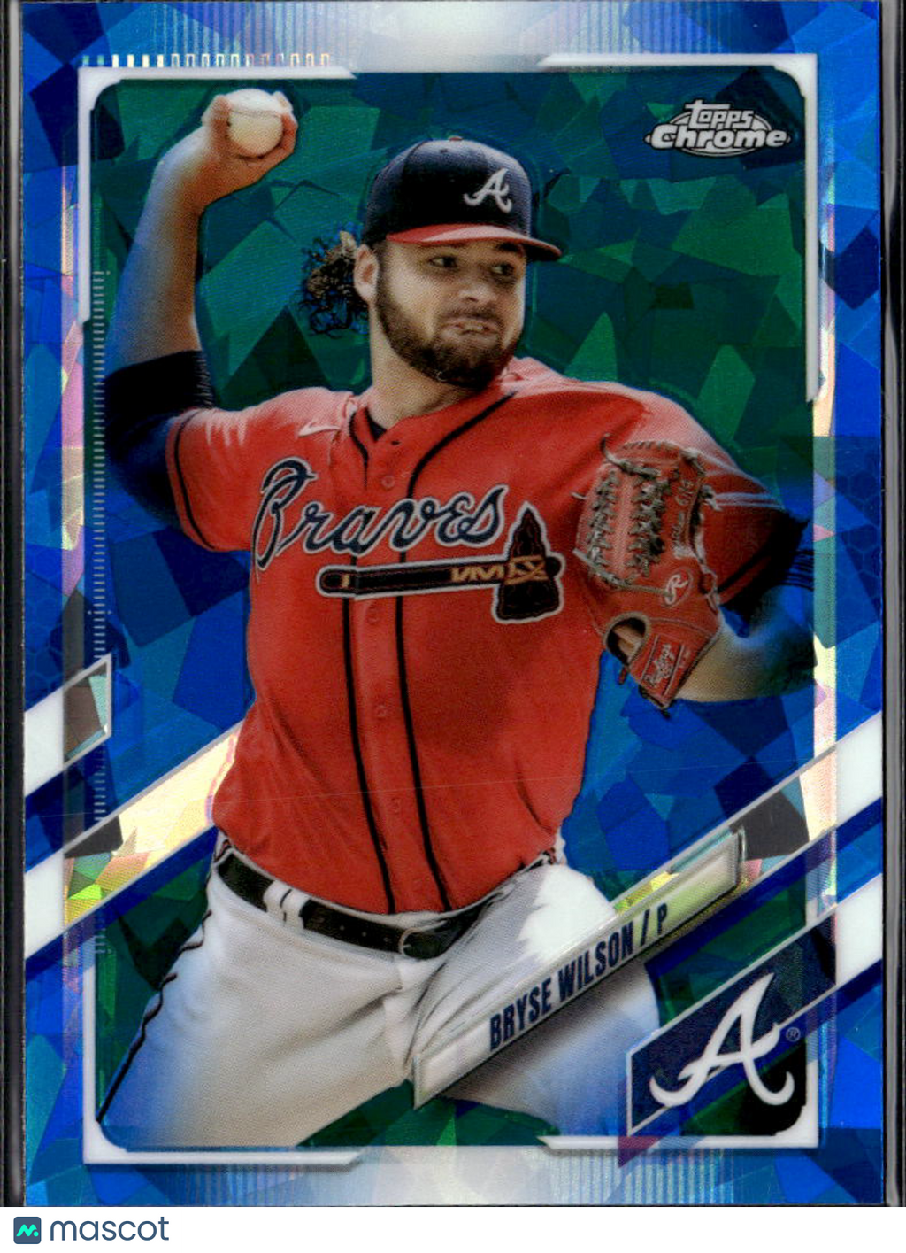 Bryse Wilson 2021 Topps Chrome Update Series Blue Sapphire Atlanta Braves