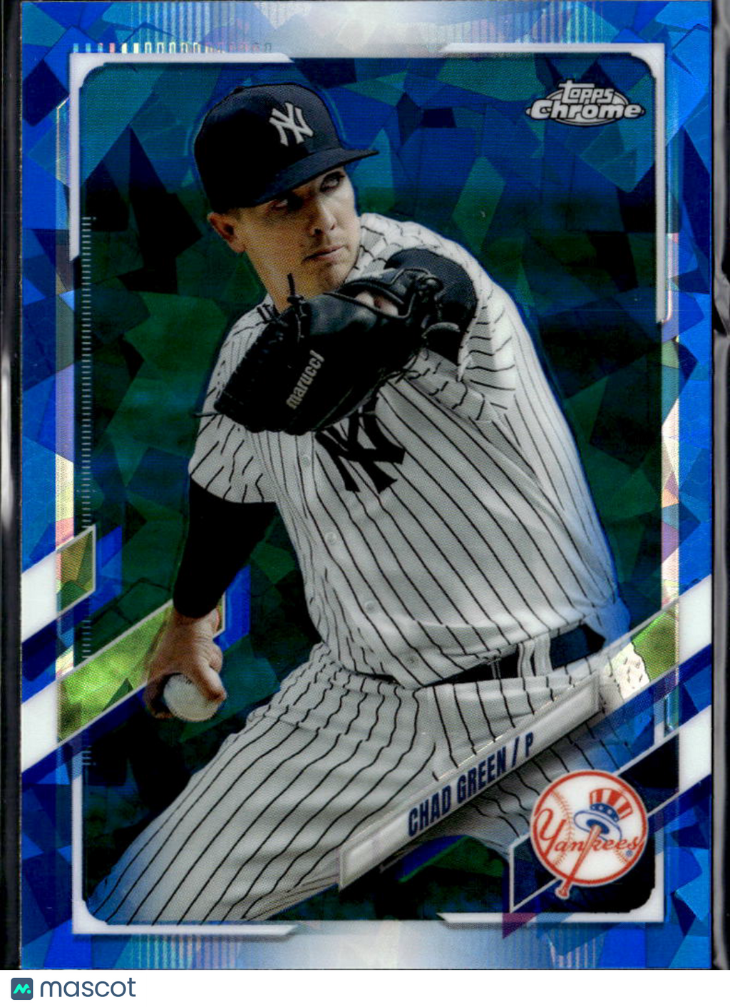 Chad Green 2021 Topps Chrome Update Sapphire Blue New York Yankees