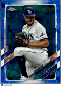 Chris Archer 2021 Topps Chrome Update Blue Sapphire Tampa Bay Rays