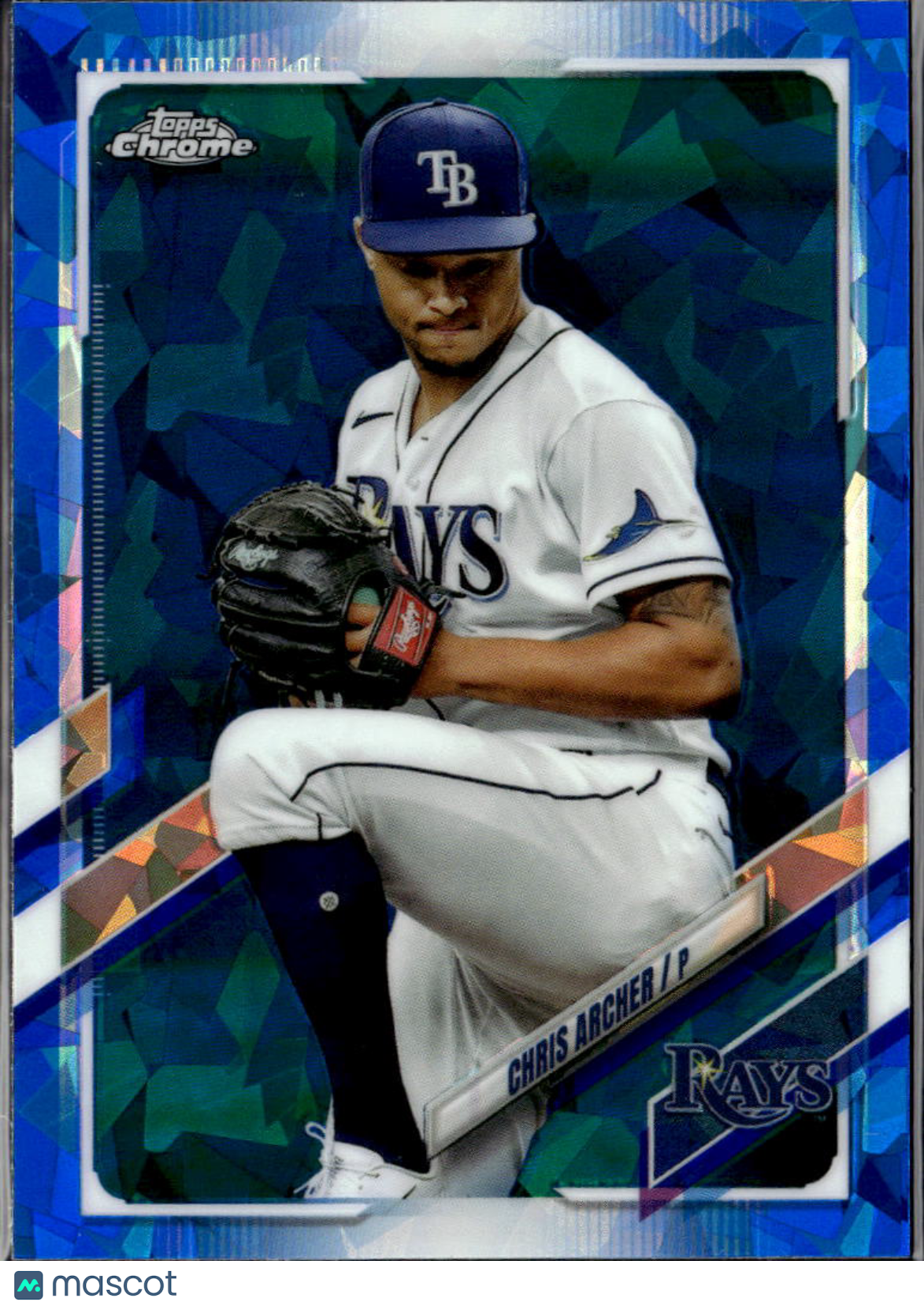 Chris Archer 2021 Topps Chrome Update Blue Sapphire Tampa Bay Rays