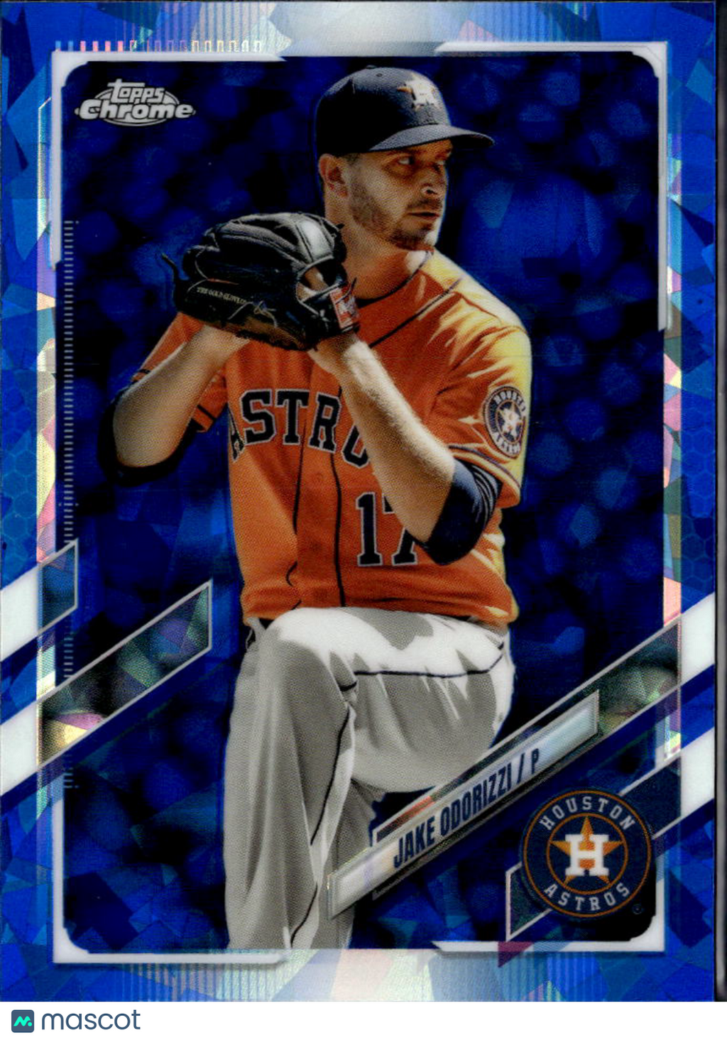 Jake Odorizzi 2021 Topps Chrome Blue Sapphire Refractor Houston Astros