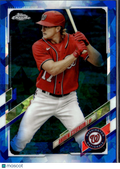 Andrew Stevenson 2021 Topps Chrome Blue Sapphire Refractor Washington Nationals