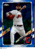 Logan Allen 2021 Topps Chrome Update Series Sapphire Cleveland Indians