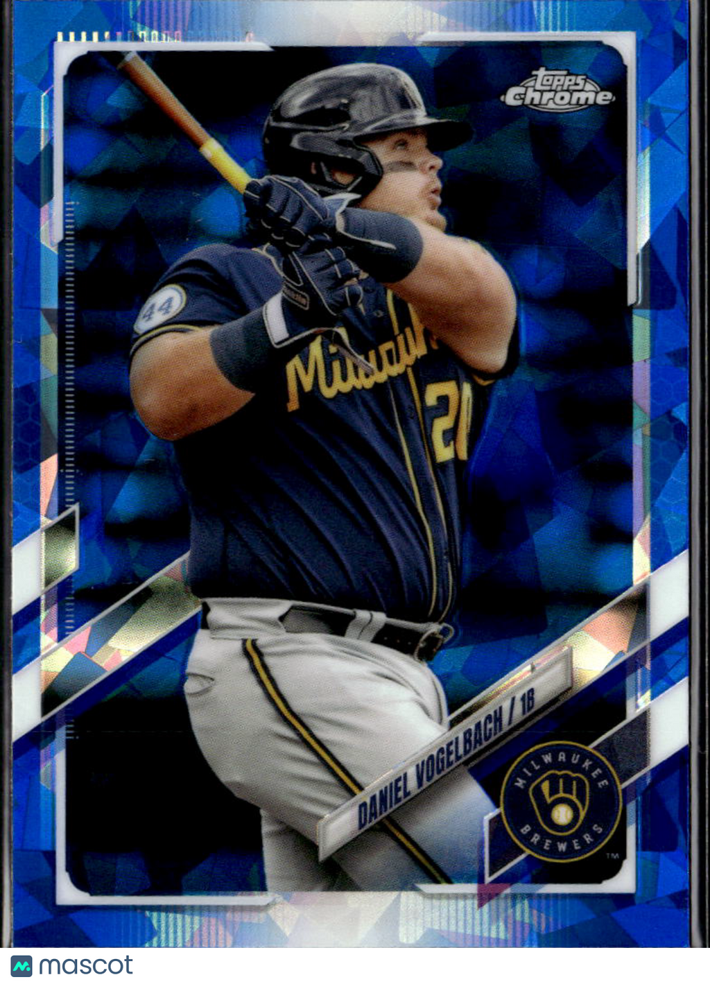 Daniel Vogelbach 2021 Topps Chrome Blue Sapphire Refractor Milwaukee Brewers