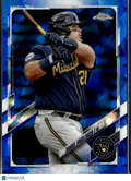 Daniel Vogelbach 2021 Topps Chrome Blue Sapphire Refractor Milwaukee Brewers
