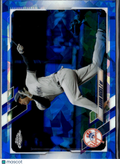 Aaron Hicks 2021 Topps Chrome Update Series Sapphire New York Yankees