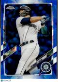 Ty France 2021 Topps Chrome Blue Sapphire Refractor Seattle Mariners