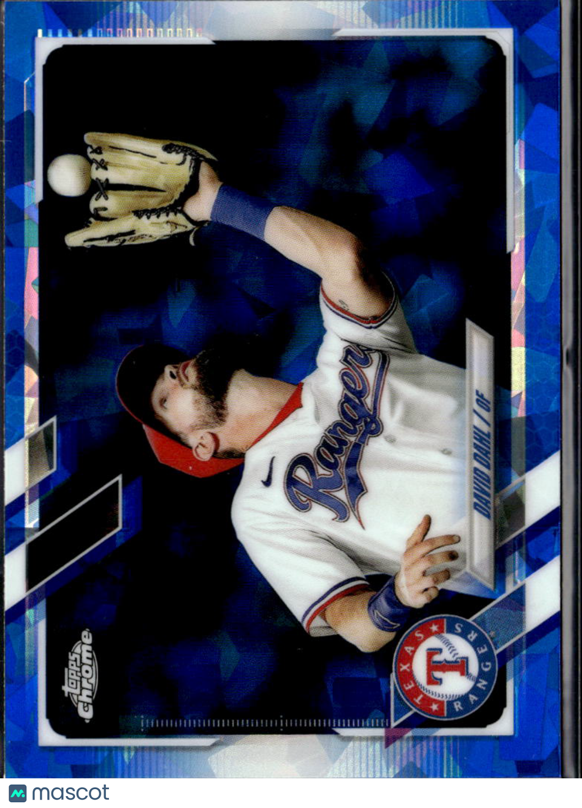 David Dahl 2021 Topps Chrome Update Series Blue Sapphire Refractor Texas Rangers