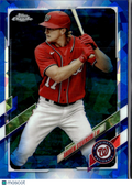 Andrew Stevenson 2021 Topps Chrome Blue Sapphire Washington Nationals