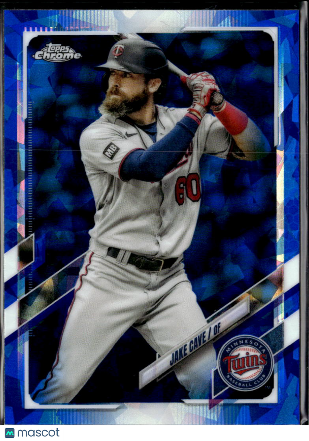 Jake Cave 2021 Topps Chrome Blue Sapphire Refractor Minnesota Twins