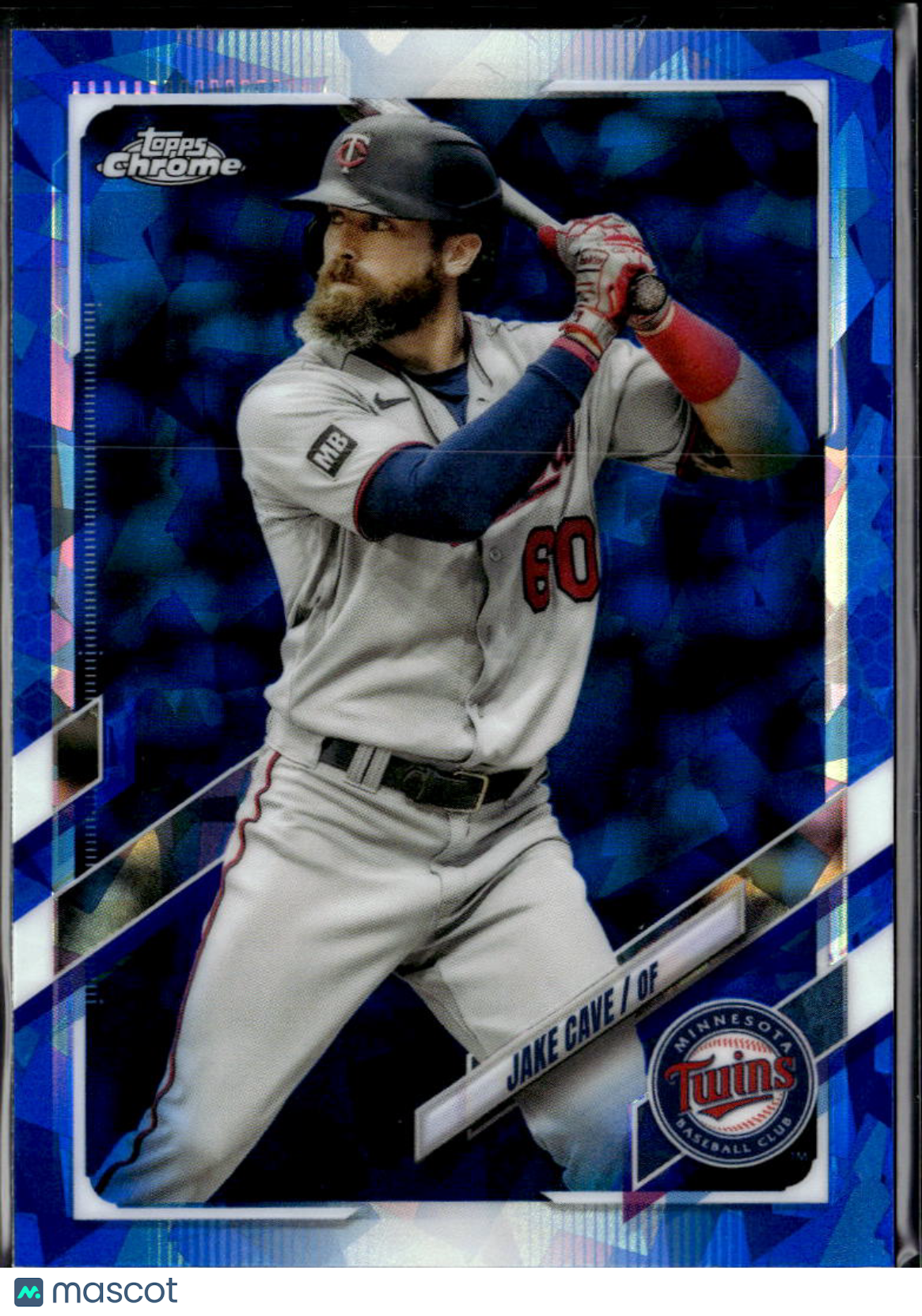Jake Cave 2021 Topps Chrome Blue Sapphire Refractor Minnesota Twins
