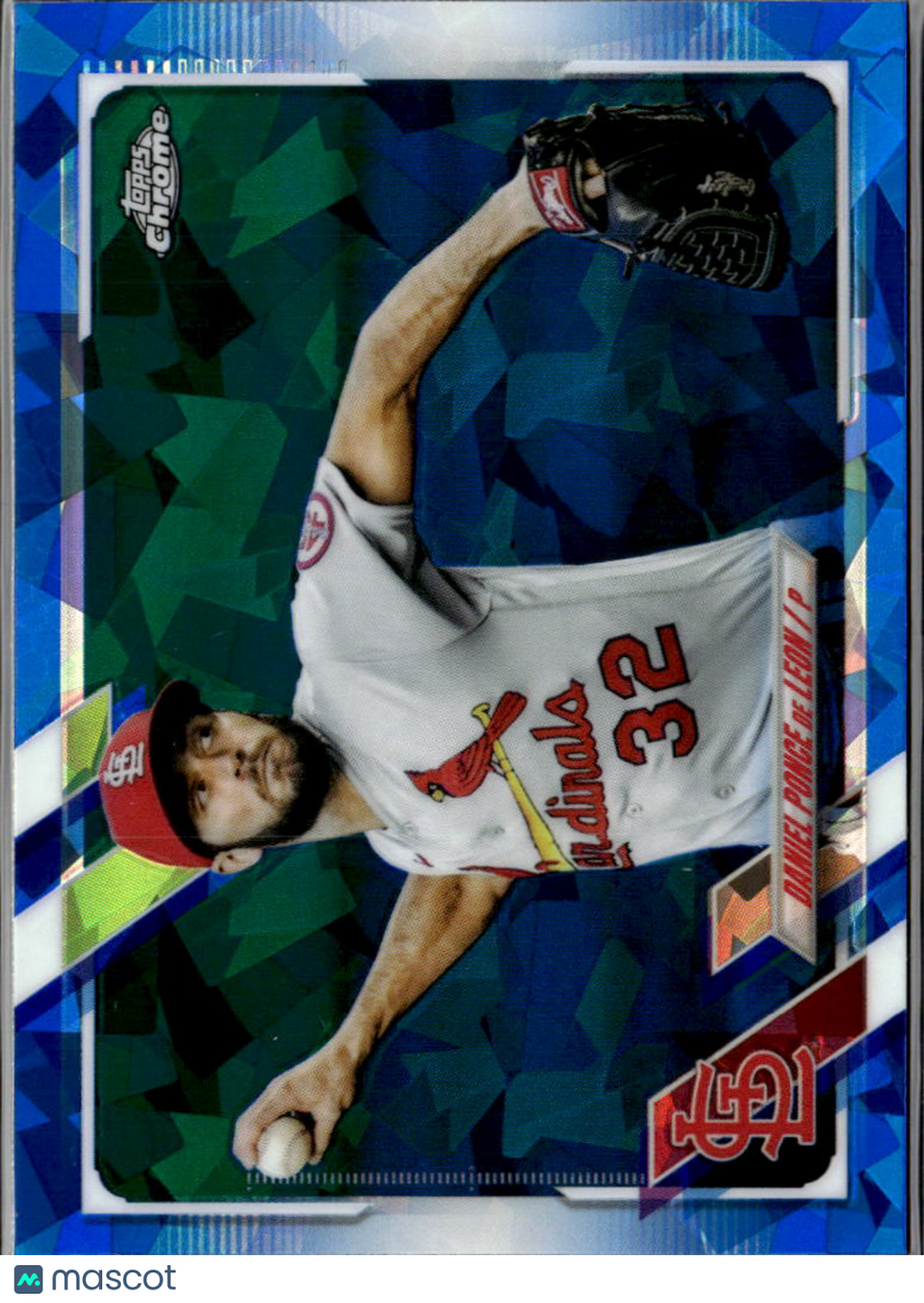 Daniel Ponce de Leon 2021 Topps Chrome Blue Sapphire St. Louis Cardinals