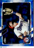 David Dahl 2021 Topps Chrome Sapphire Update Series Blue Texas Rangers