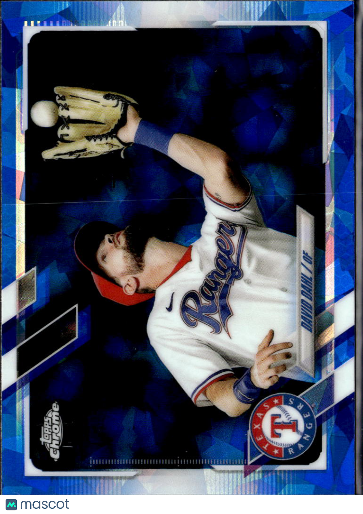 David Dahl 2021 Topps Chrome Sapphire Update Series Blue Texas Rangers