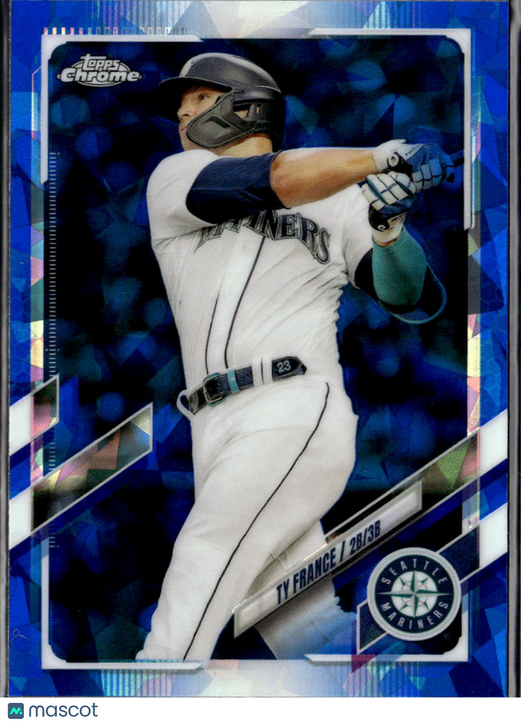 Ty France 2021 Topps Chrome Sapphire Update Series Seattle Mariners