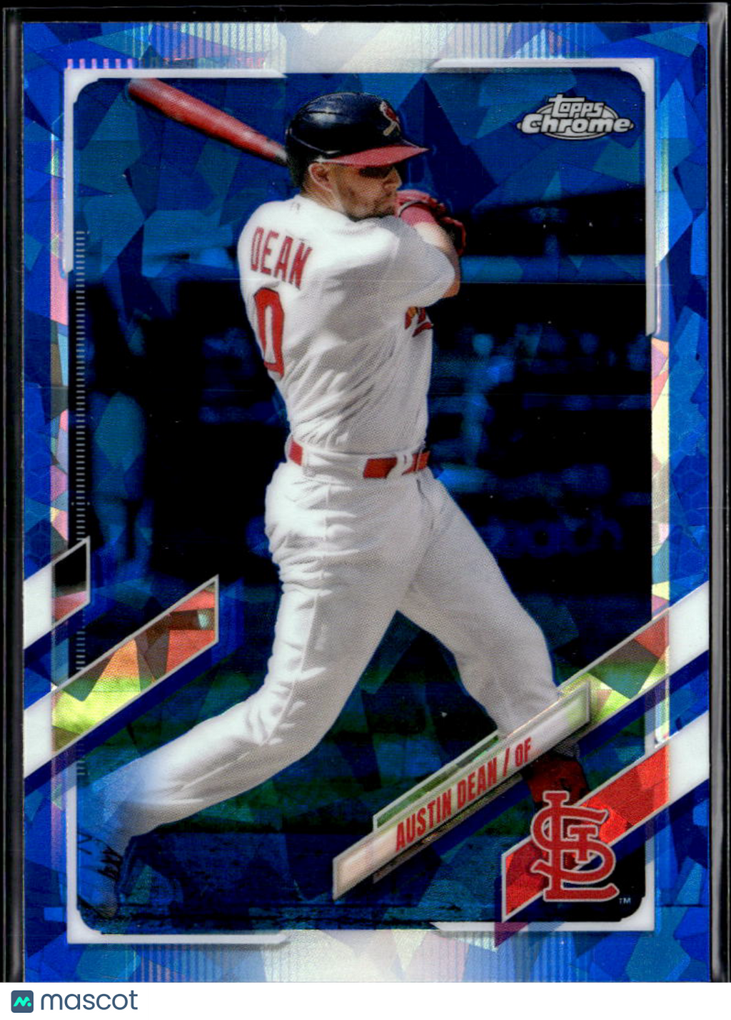 Austin Dean 2021 Topps Chrome Blue Sapphire Refractor St. Louis Cardinals