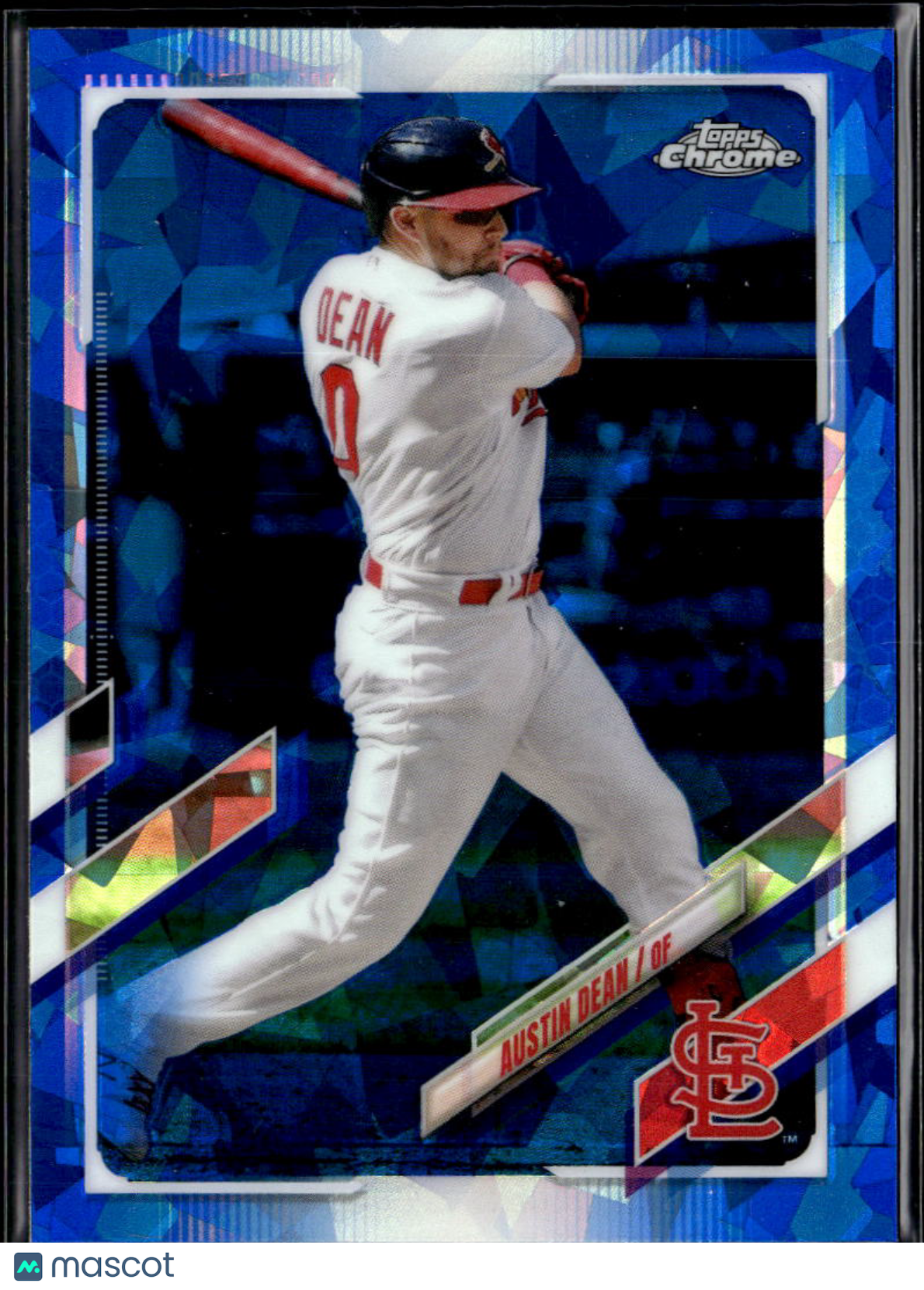 Austin Dean 2021 Topps Chrome Blue Sapphire Refractor St. Louis Cardinals
