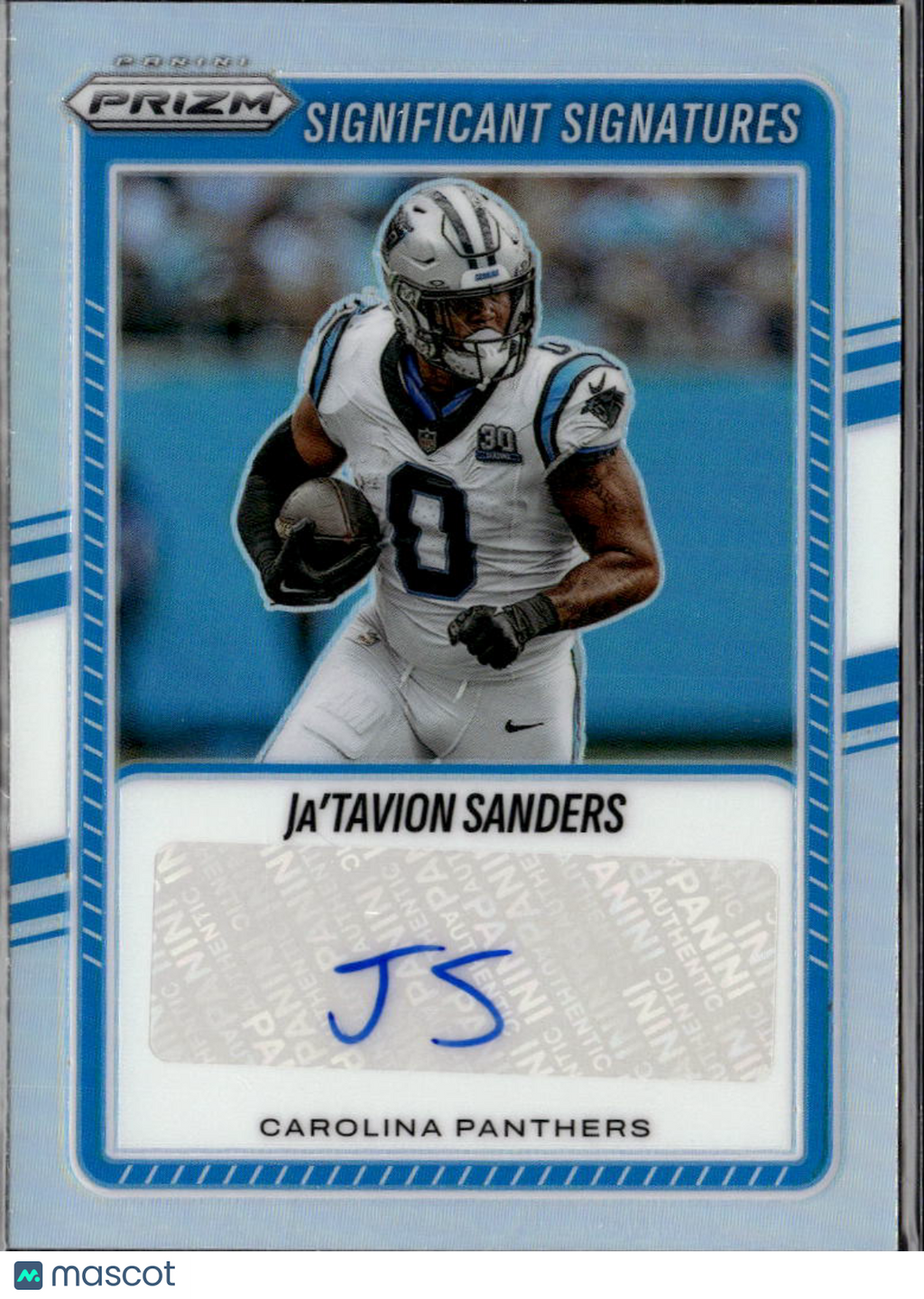 Ja'Tavion Sanders 2025 Prizm Significant Auto Autograph Carolina Panthers