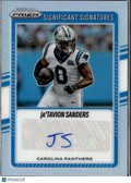 Ja'Tavion Sanders 2025 Prizm Significant Auto Autograph Carolina Panthers