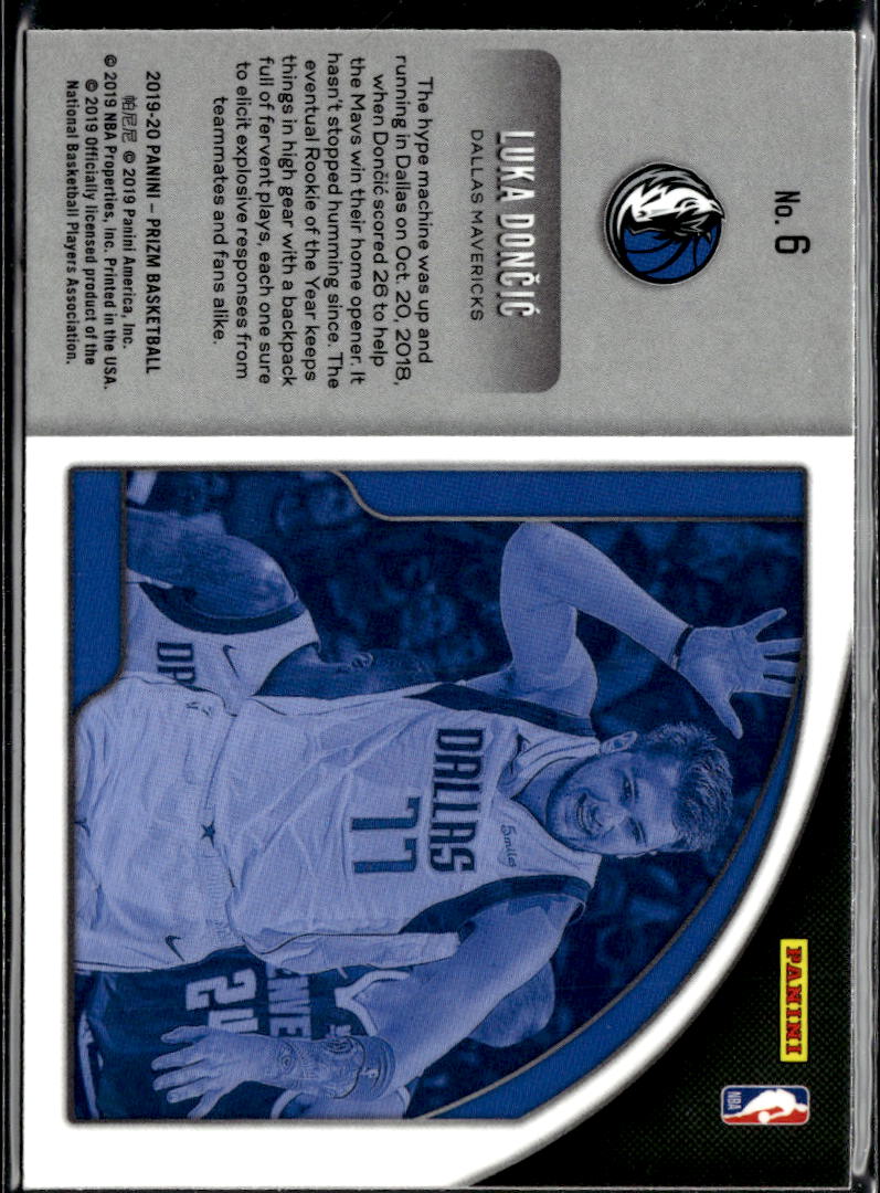 Luka Dončić 2019 Panini Prizm Get Hyped! 2nd Year Dallas Mavericks