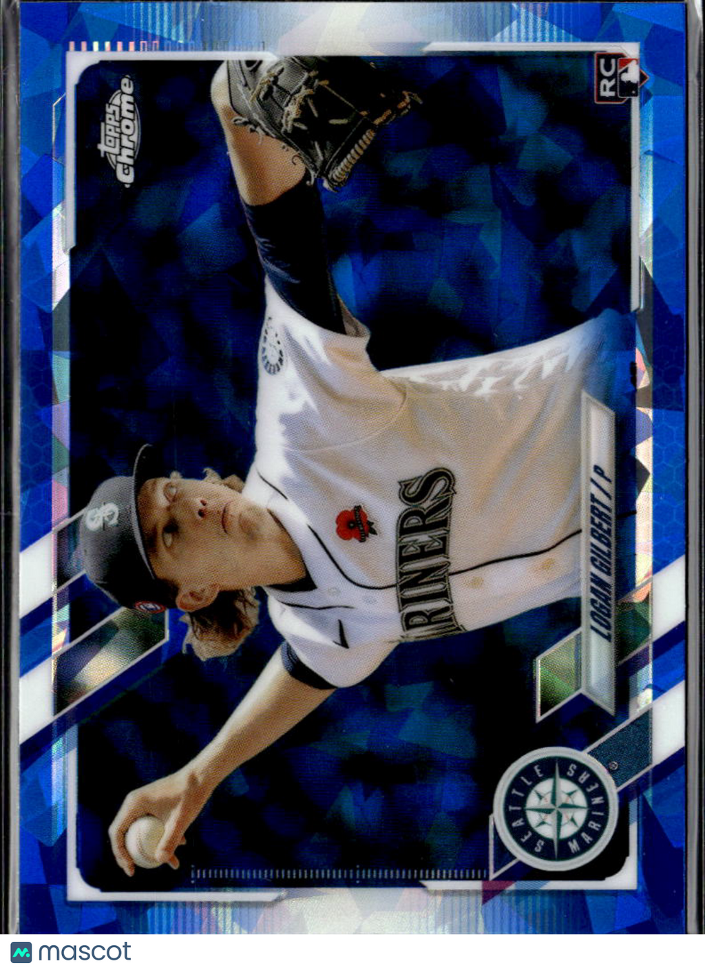 Logan Gilbert 2021 Topps Chrome Sapphire Update Series RC Blue Seattle Mariners