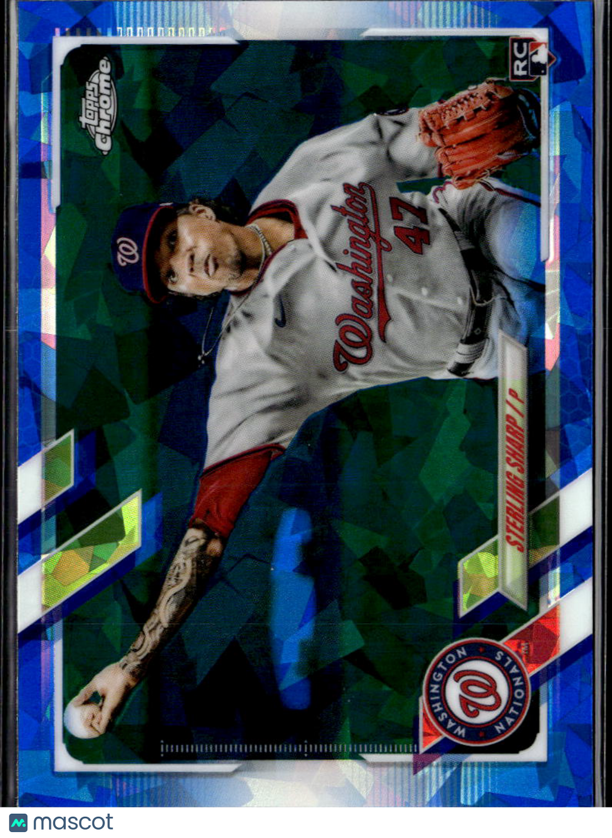 Sterling Sharp 2021 Topps Chrome Update Sapphire Edition RC Washington Nationals