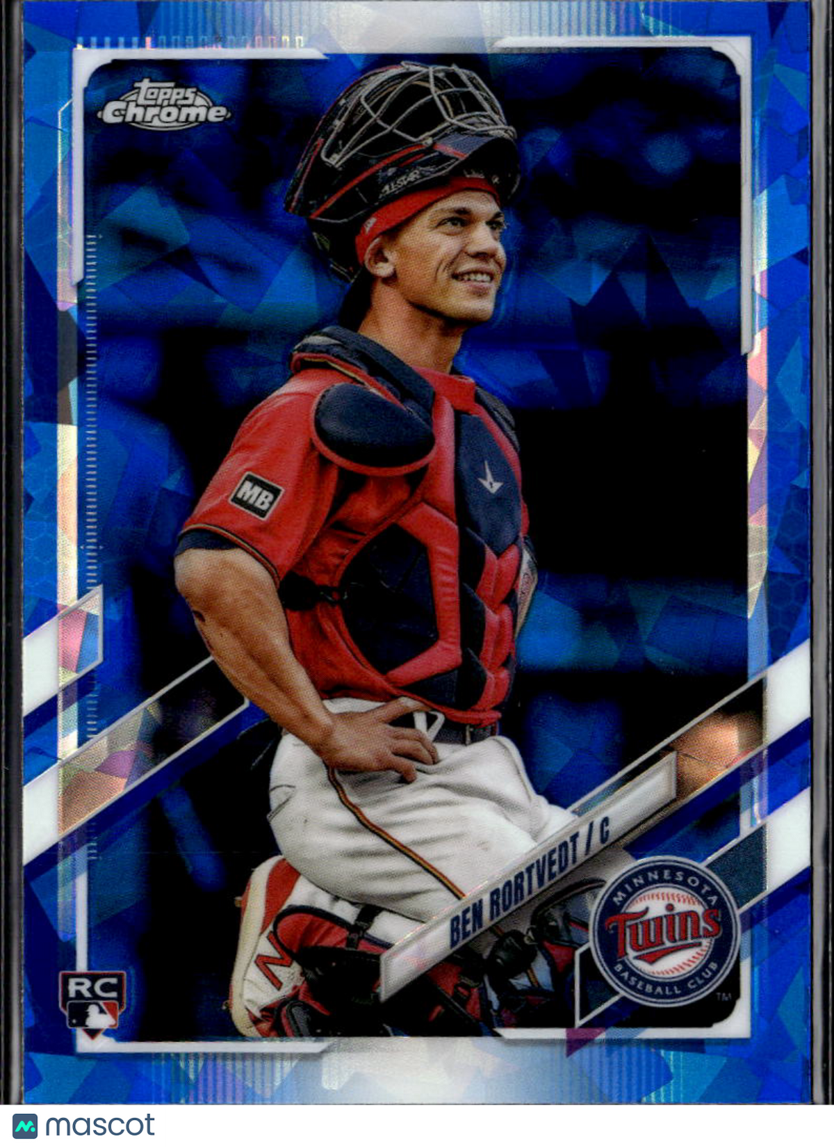 Ben Rortvedt 2021 Topps Chrome Update Series RC Blue Sapphire Minnesota Twins