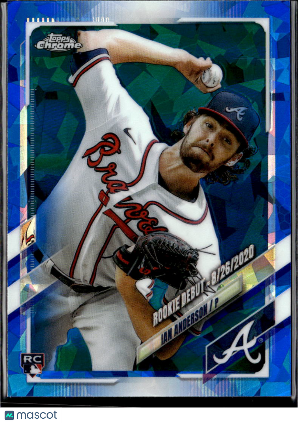 Ian Anderson 2021 Topps Chrome Update RC Blue Sapphire Atlanta Braves