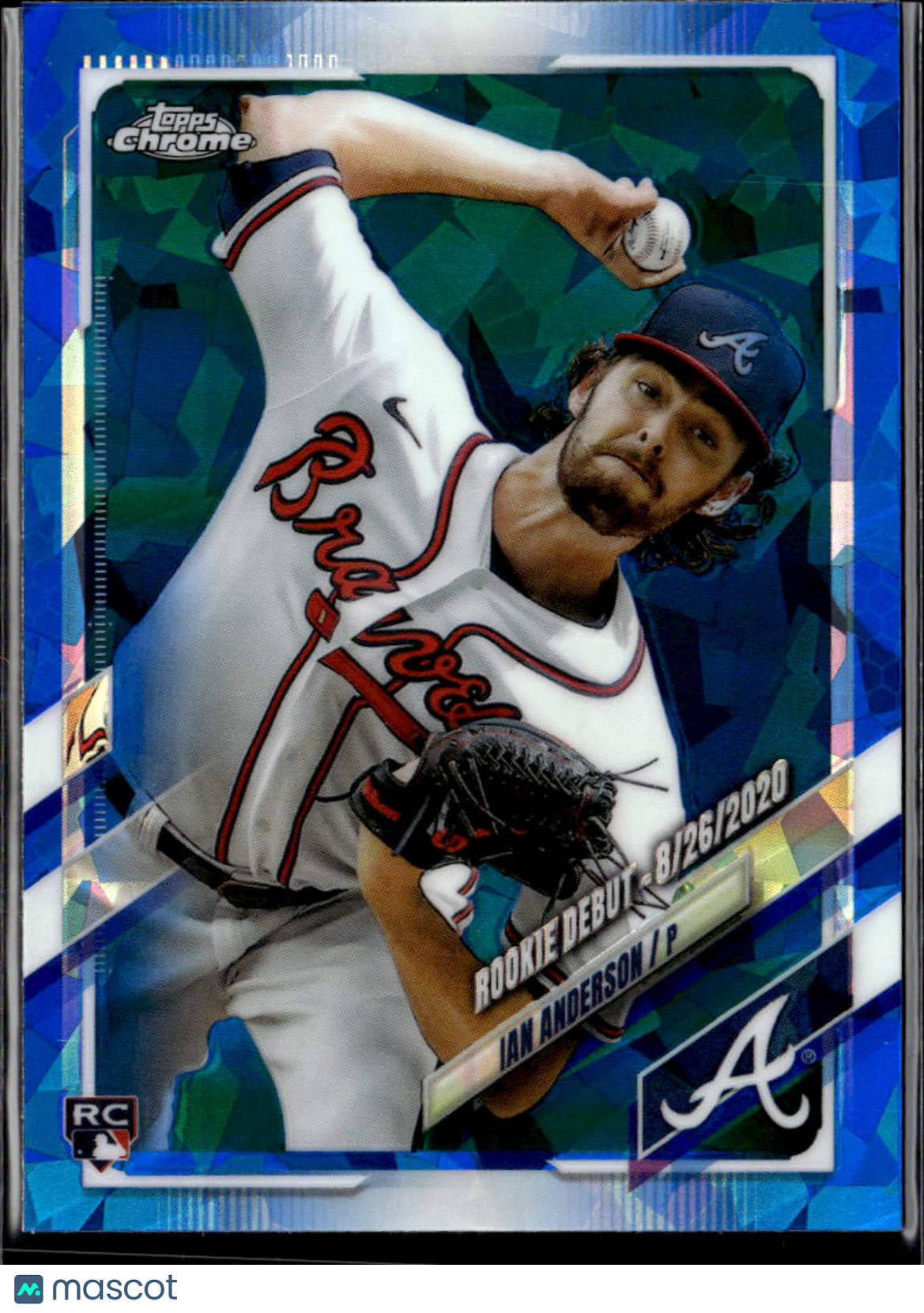 Ian Anderson 2021 Topps Chrome Update RC Blue Sapphire Atlanta Braves