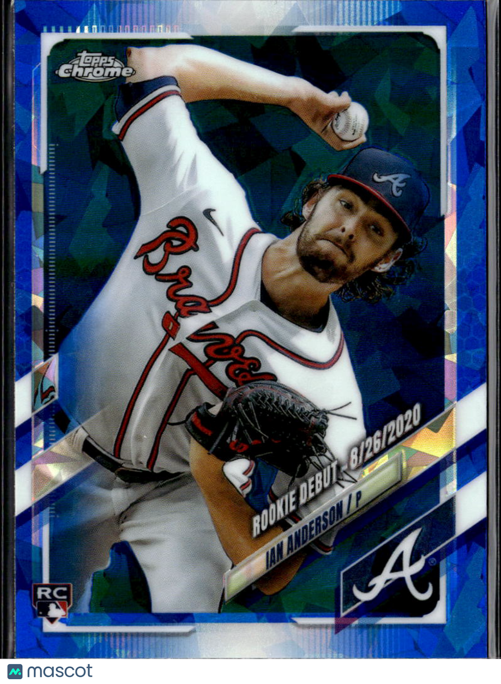 Ian Anderson 2021 Topps Chrome Blue Sapphire Refractor RC Atlanta Braves