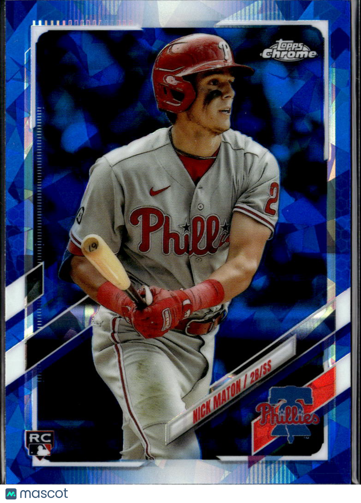 Nick Maton 2021 Topps Chrome Sapphire RC Blue Philadelphia Phillies