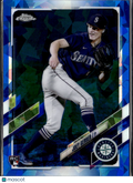 Joey Gerber 2021 Topps Chrome Update Sapphire Edition RC Blue Seattle Mariners