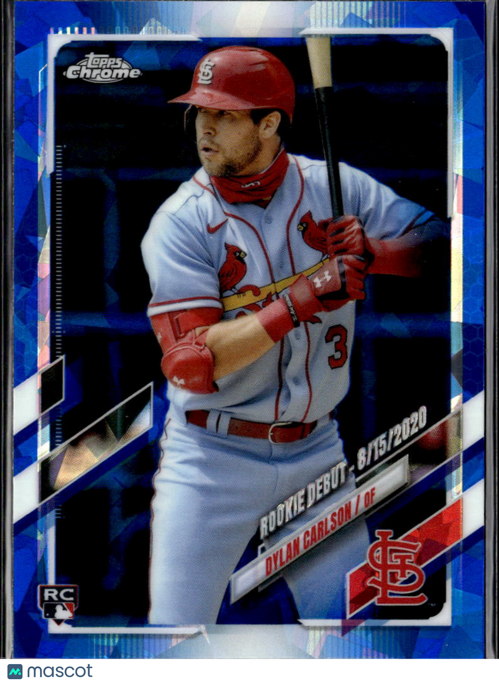 Dylan Carlson 2021 Topps Chrome Update Sapphire Edition RC St. Louis Cardinals