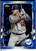 Luke Raley 2021 Topps Chrome Sapphire Update Series RC Los Angeles Dodgers